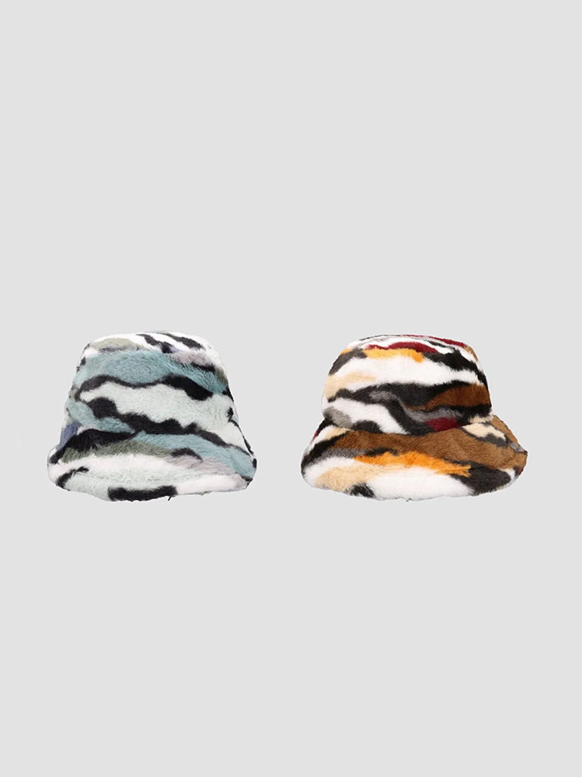 AlanBalen® - Camo Stripe Plush Vintage Bucket Hat
