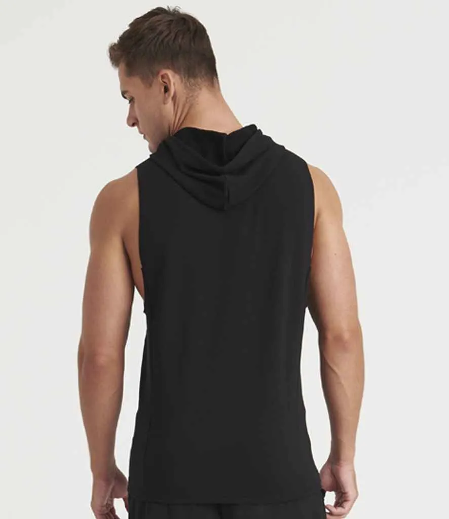 AWDis Cool Urban Sleeveless Muscle Hoodie | Jet Black