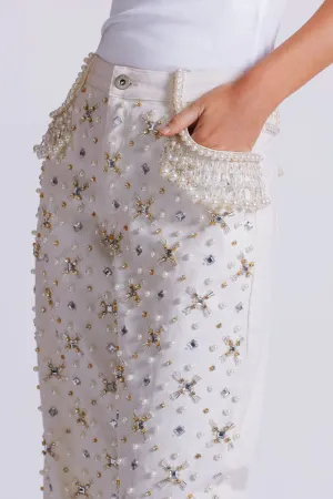 Beaded Wide Leg Jeans