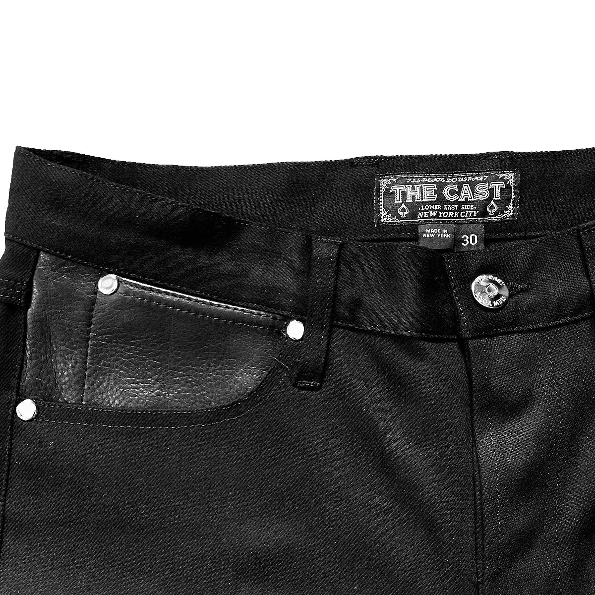 CIG - MENS STRAIGHT LEG BLACK DENIM JEANS