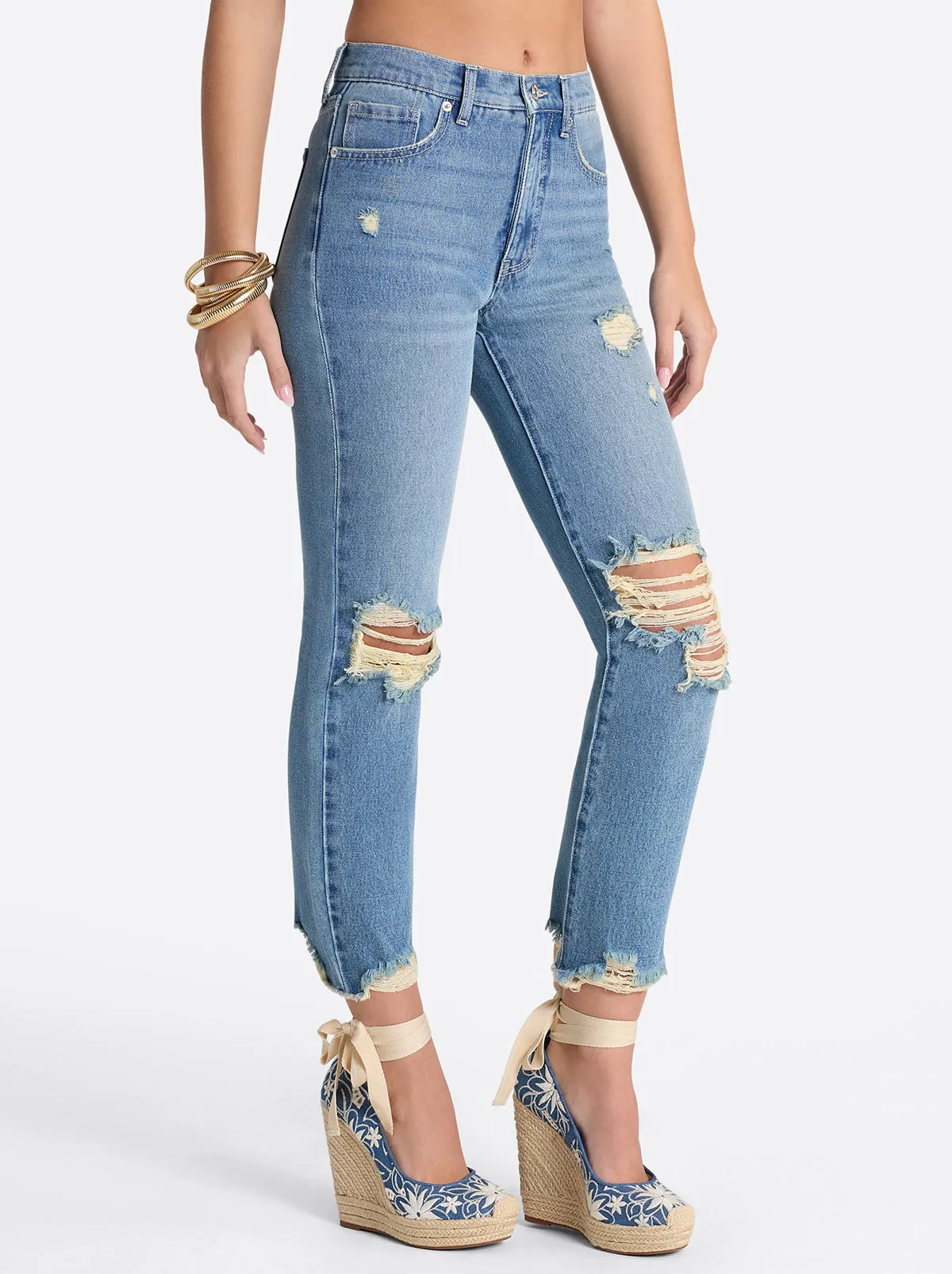 Harmony Straight High Rise Jeans in Incline