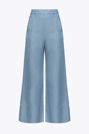 PANTALONI WIDE-LEG DENIM LYOCELL