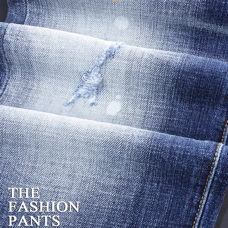 Retro Blue Splash Ink Denim Jeans