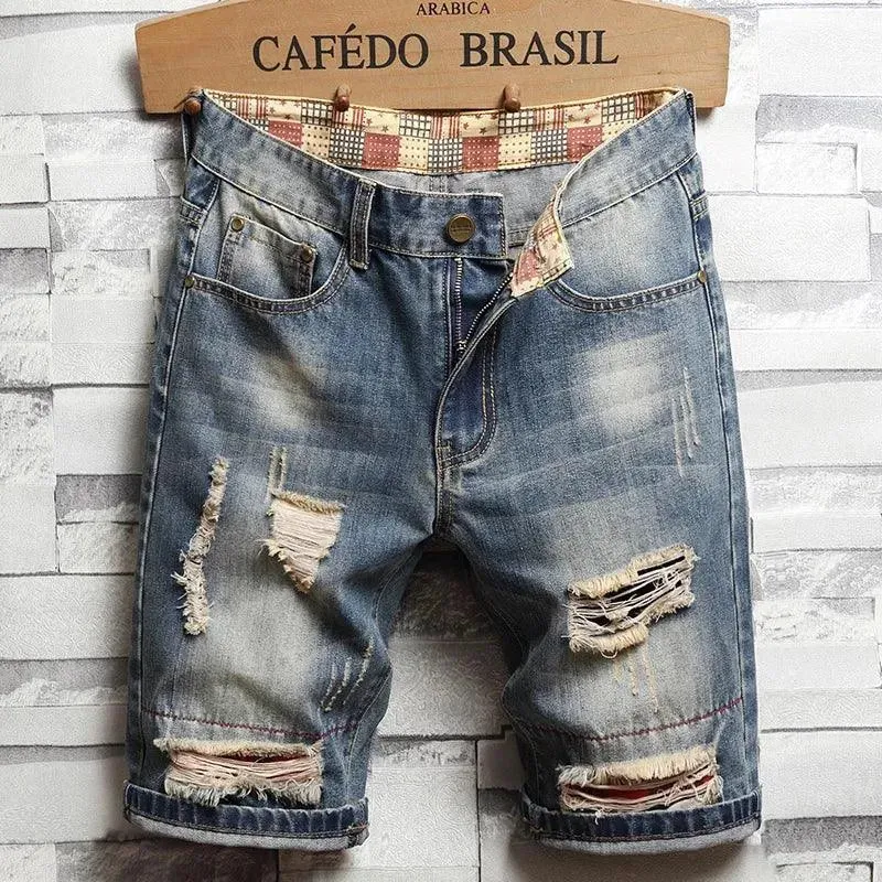 Retro Rip Denim Shorts