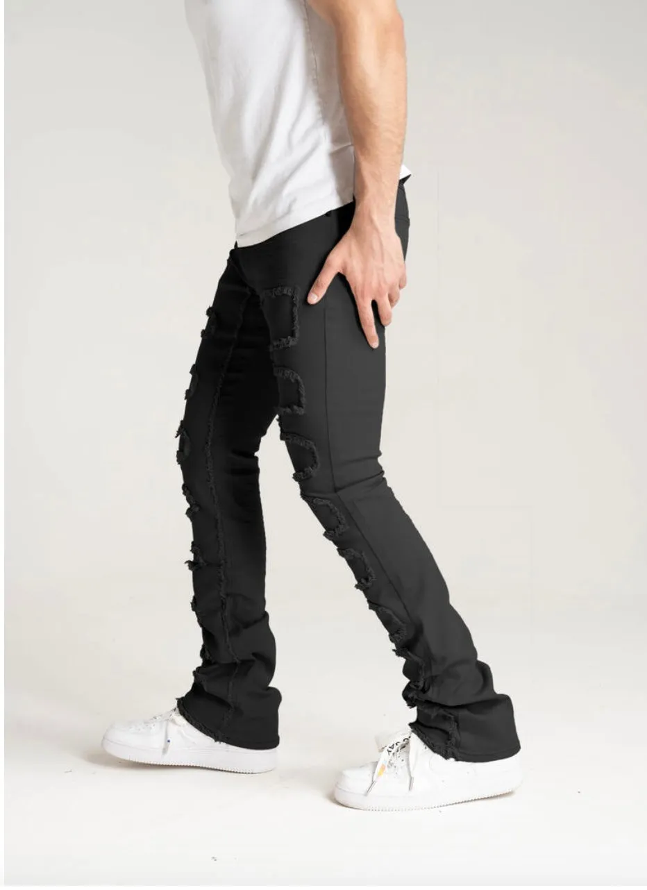SPARK BALCK STACK JEANS