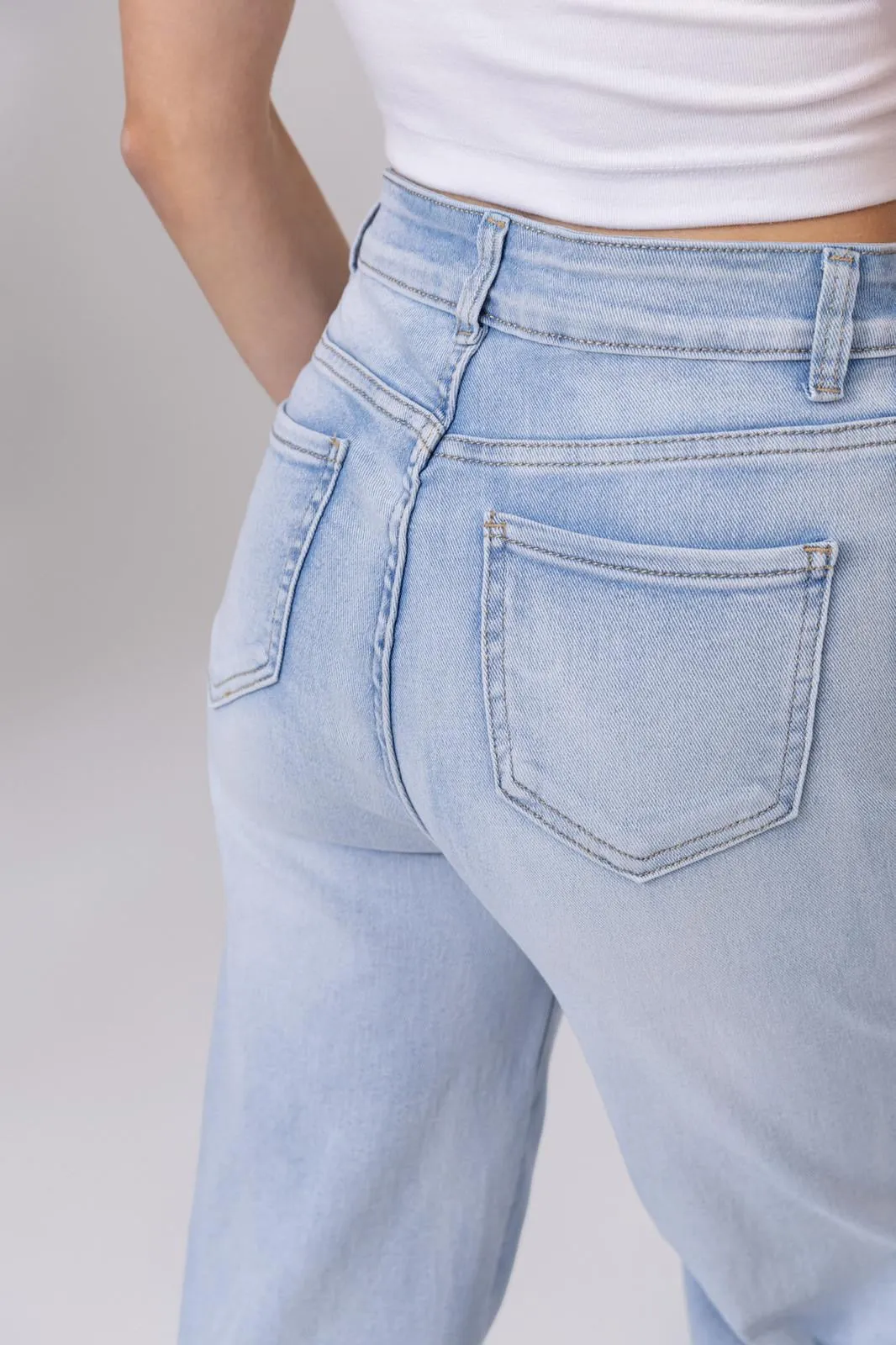 The Modern Maverick High Waist  Wide Leg Fitted Jeans