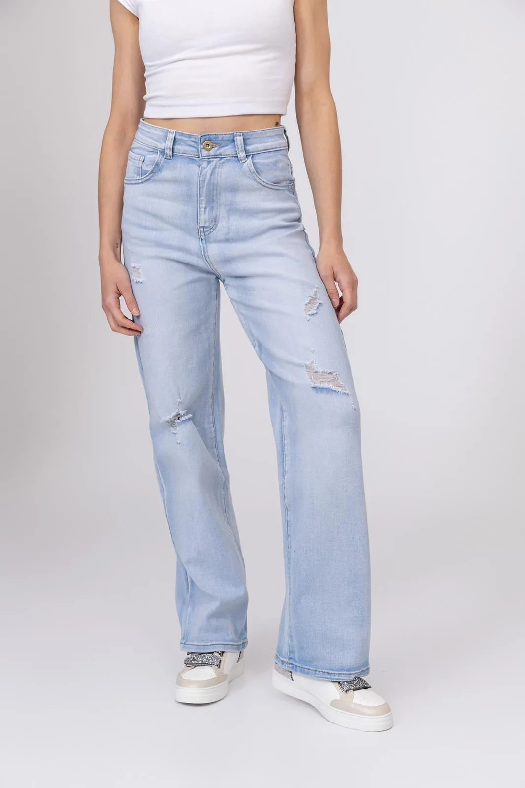 The Modern Maverick High Waist  Wide Leg Fitted Jeans