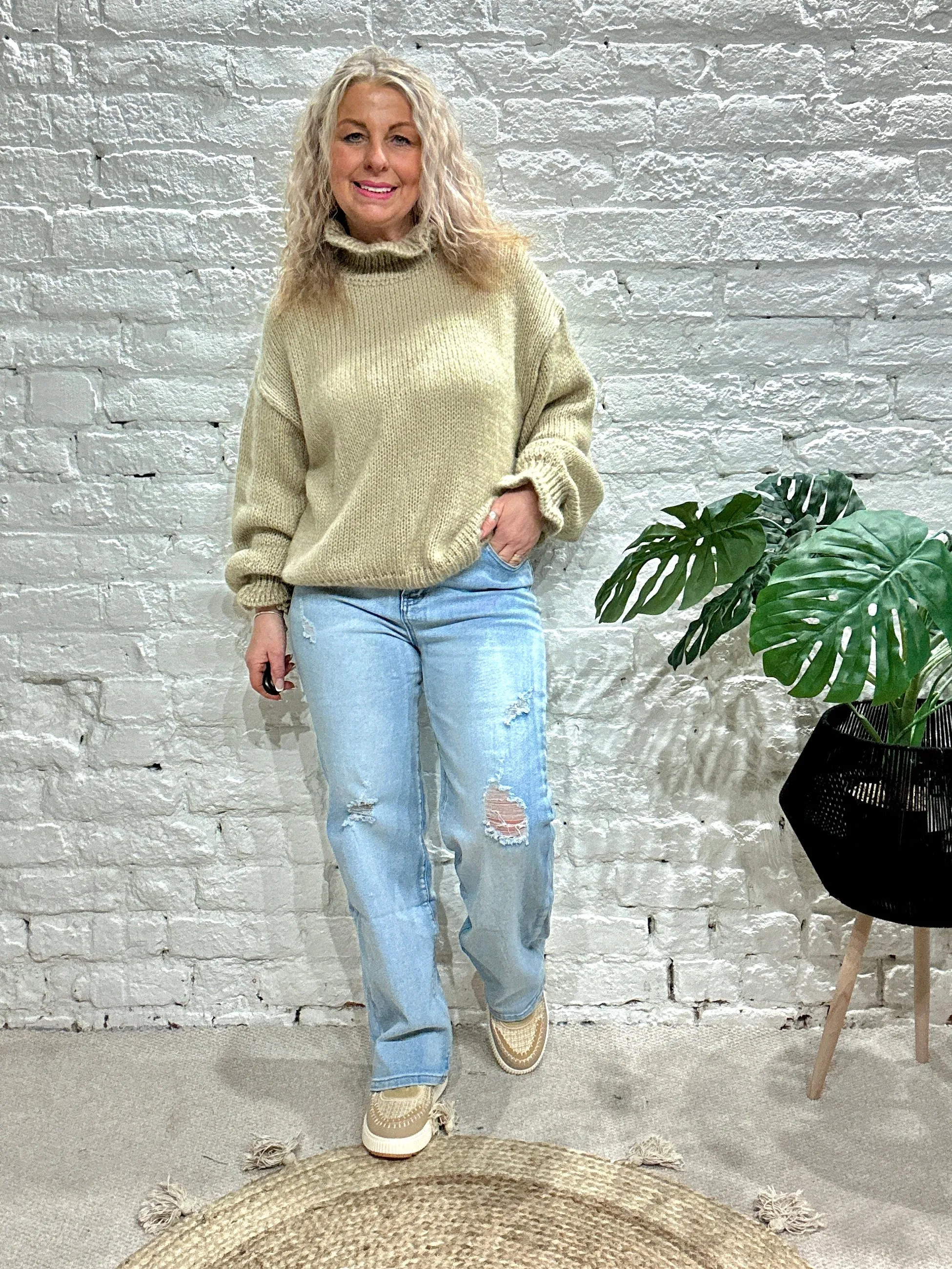 The Modern Maverick High Waist  Wide Leg Fitted Jeans