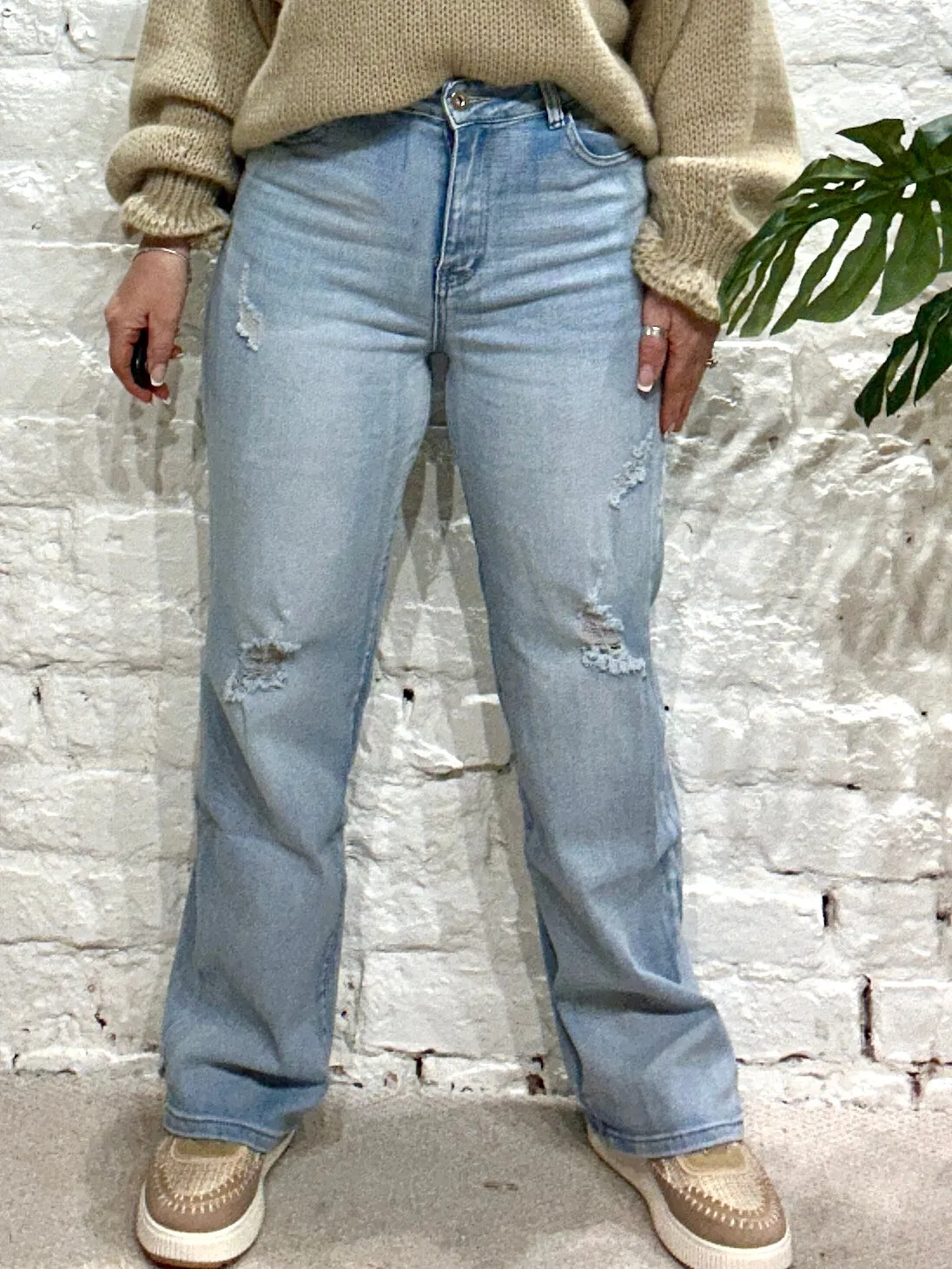 The Modern Maverick High Waist  Wide Leg Fitted Jeans