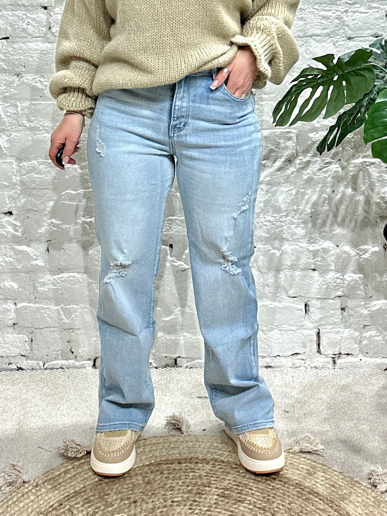 The Modern Maverick High Waist  Wide Leg Fitted Jeans