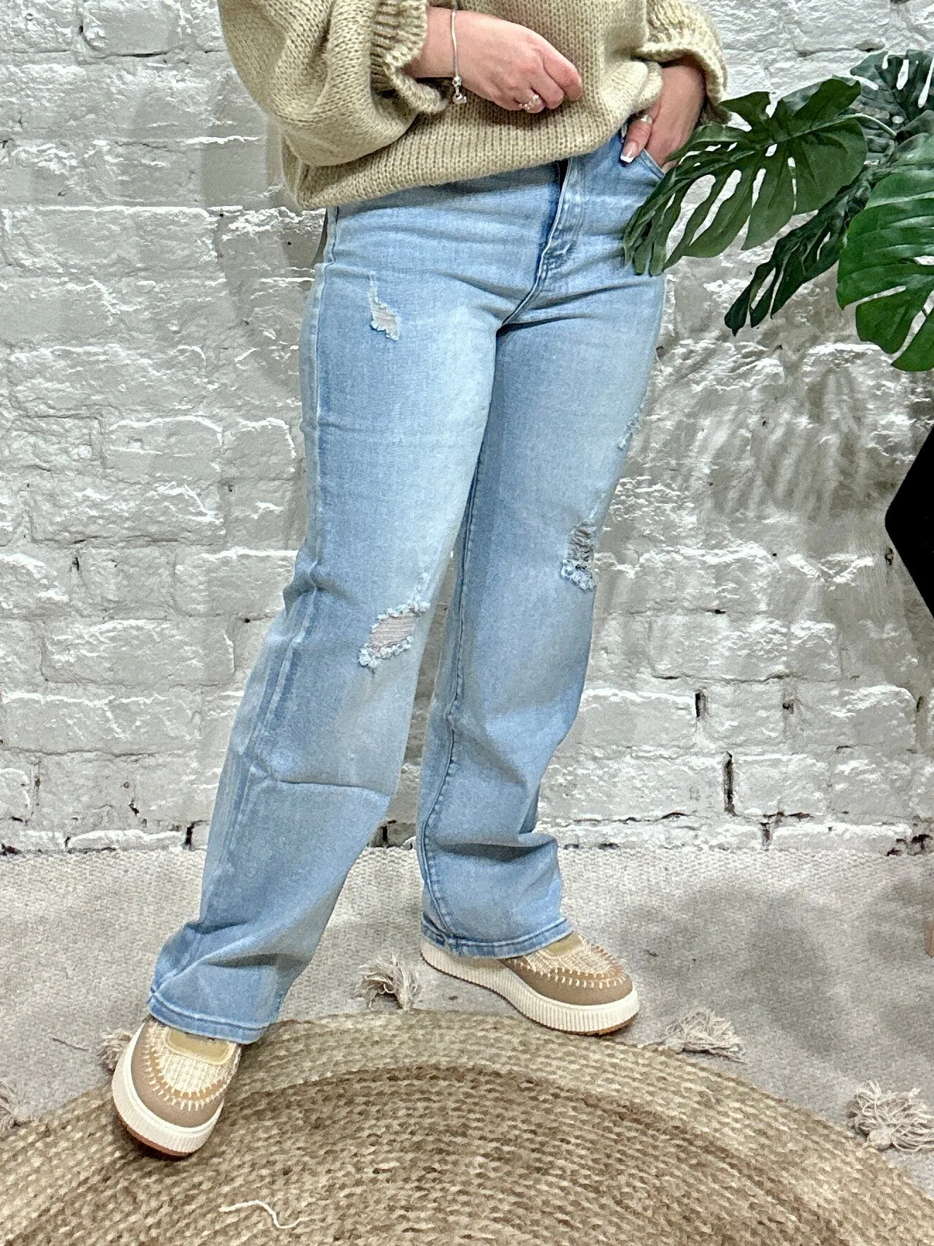 The Modern Maverick High Waist  Wide Leg Fitted Jeans
