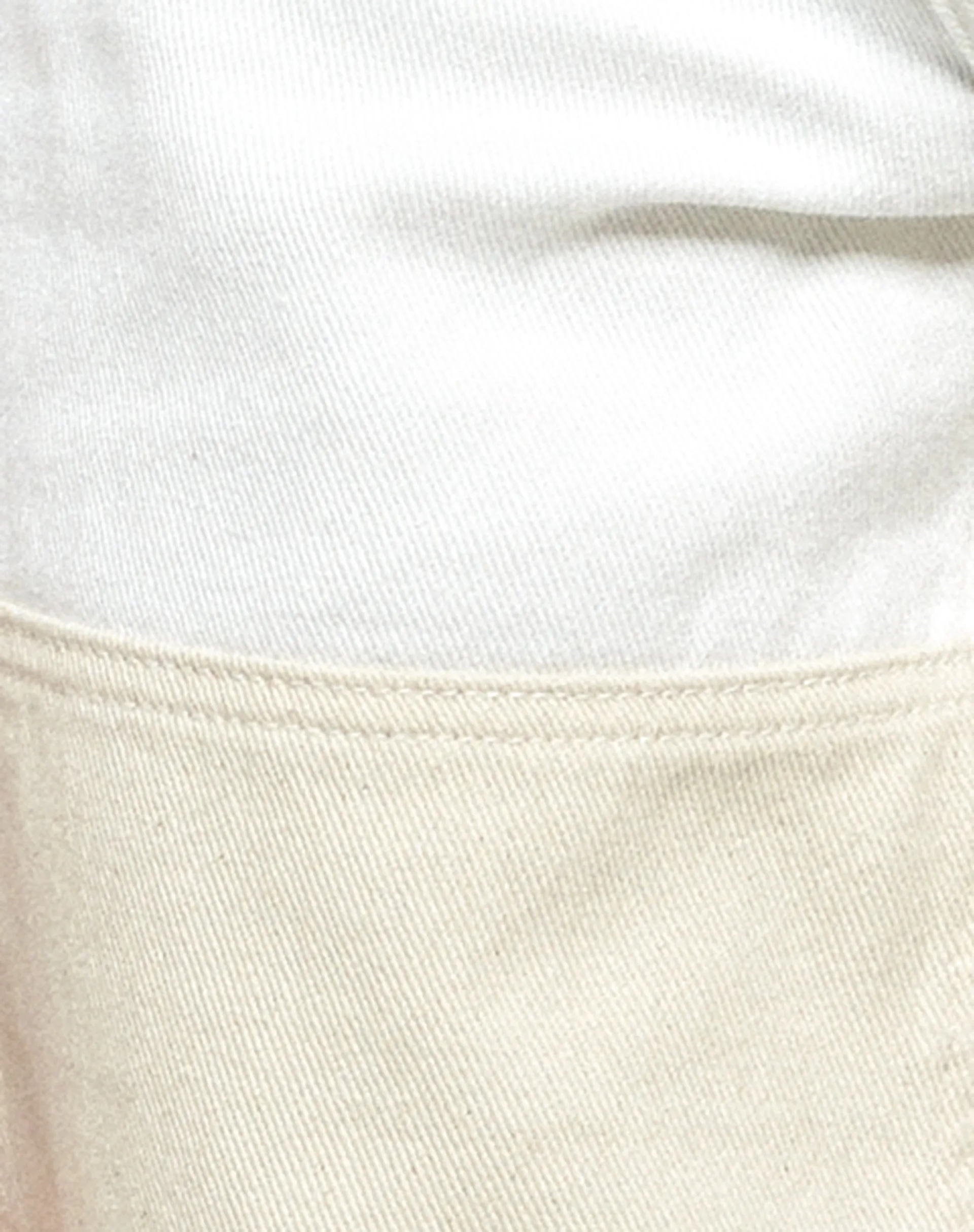 Tonal Panel Parallel Jeans in White and Ecru
