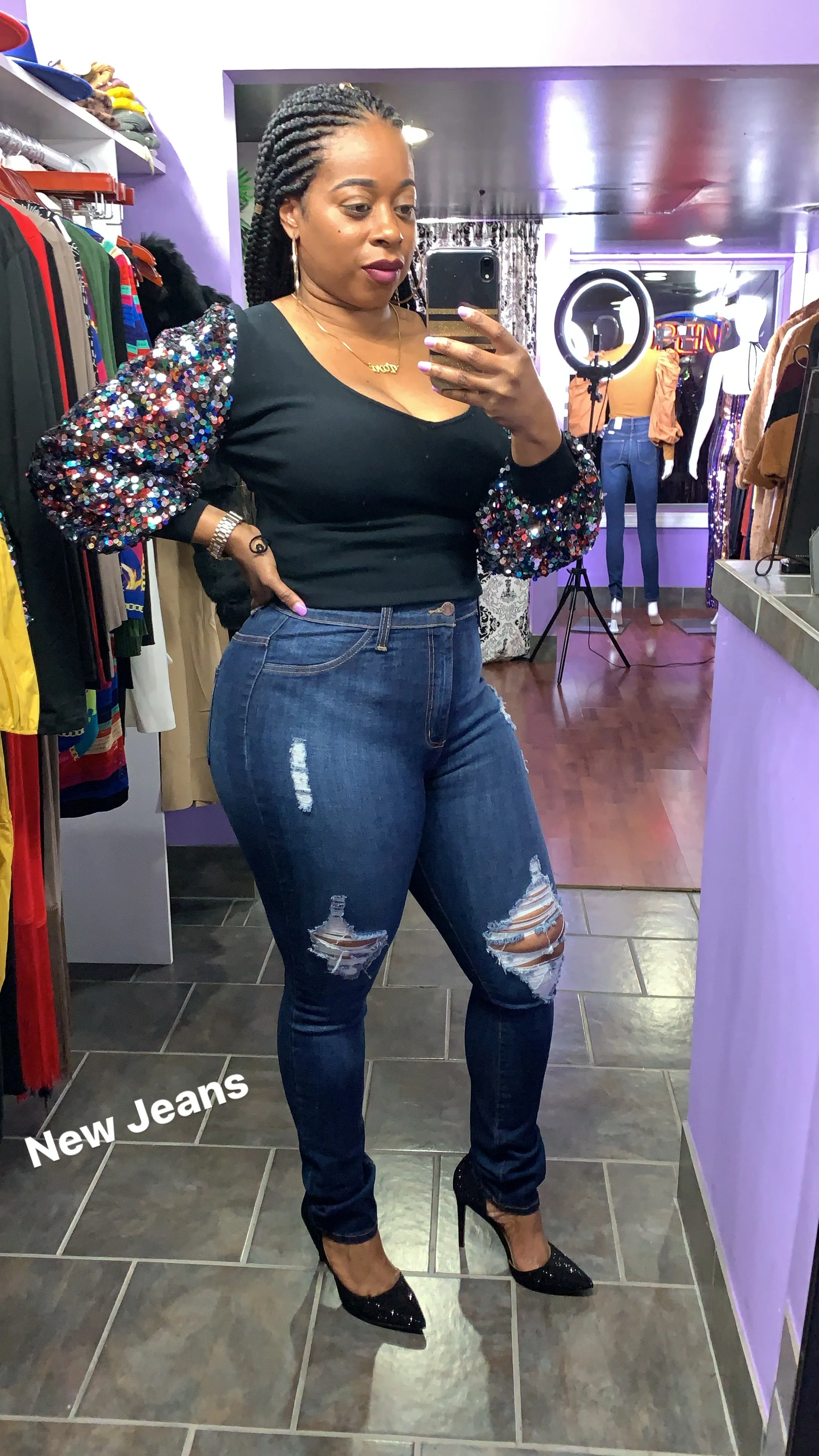 TORI High Rise Skinny Jeans