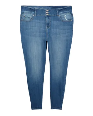 Vanderbilt Skinny Three Button High Rise Jean | Medium Wash
