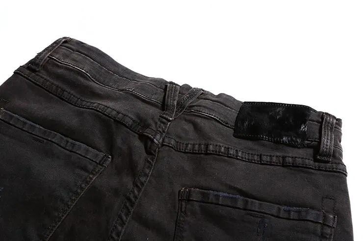 West Louis Black Denim Ripped Jeans
