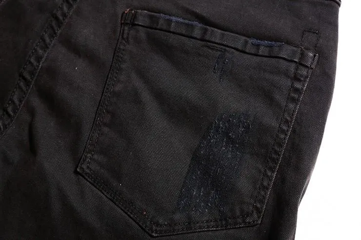 West Louis Black Denim Ripped Jeans