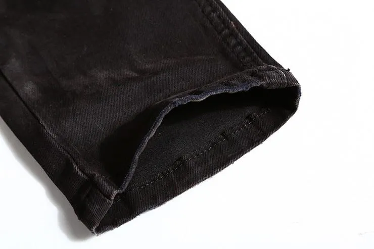 West Louis Black Denim Ripped Jeans