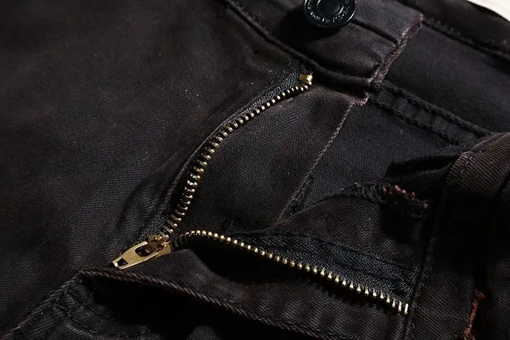 West Louis Black Denim Ripped Jeans