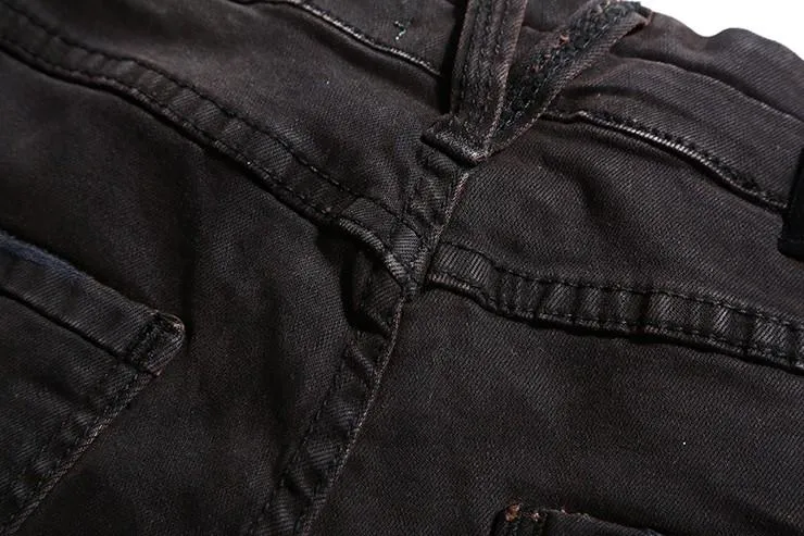 West Louis Black Denim Ripped Jeans