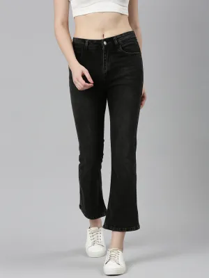 Women Grey Bootcut Light Fade Denim Jeans