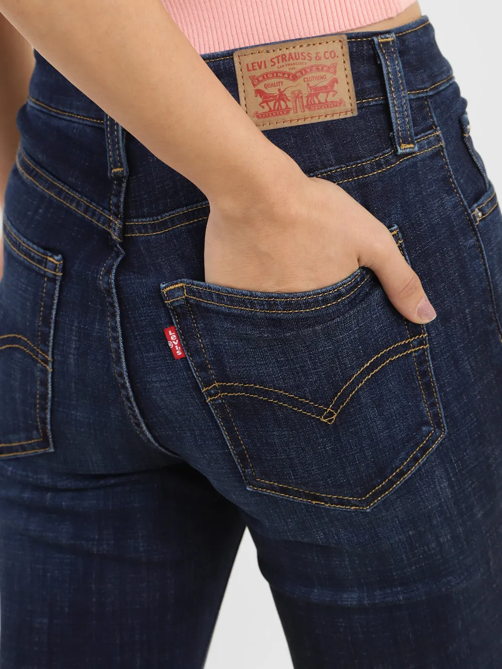Women's 726 Blue Bootcut Fit Mid Rise Jeans