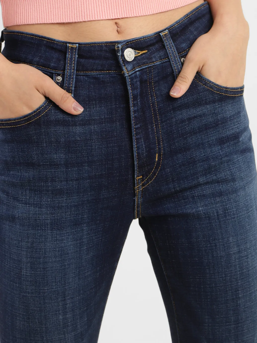 Women's 726 Blue Bootcut Fit Mid Rise Jeans