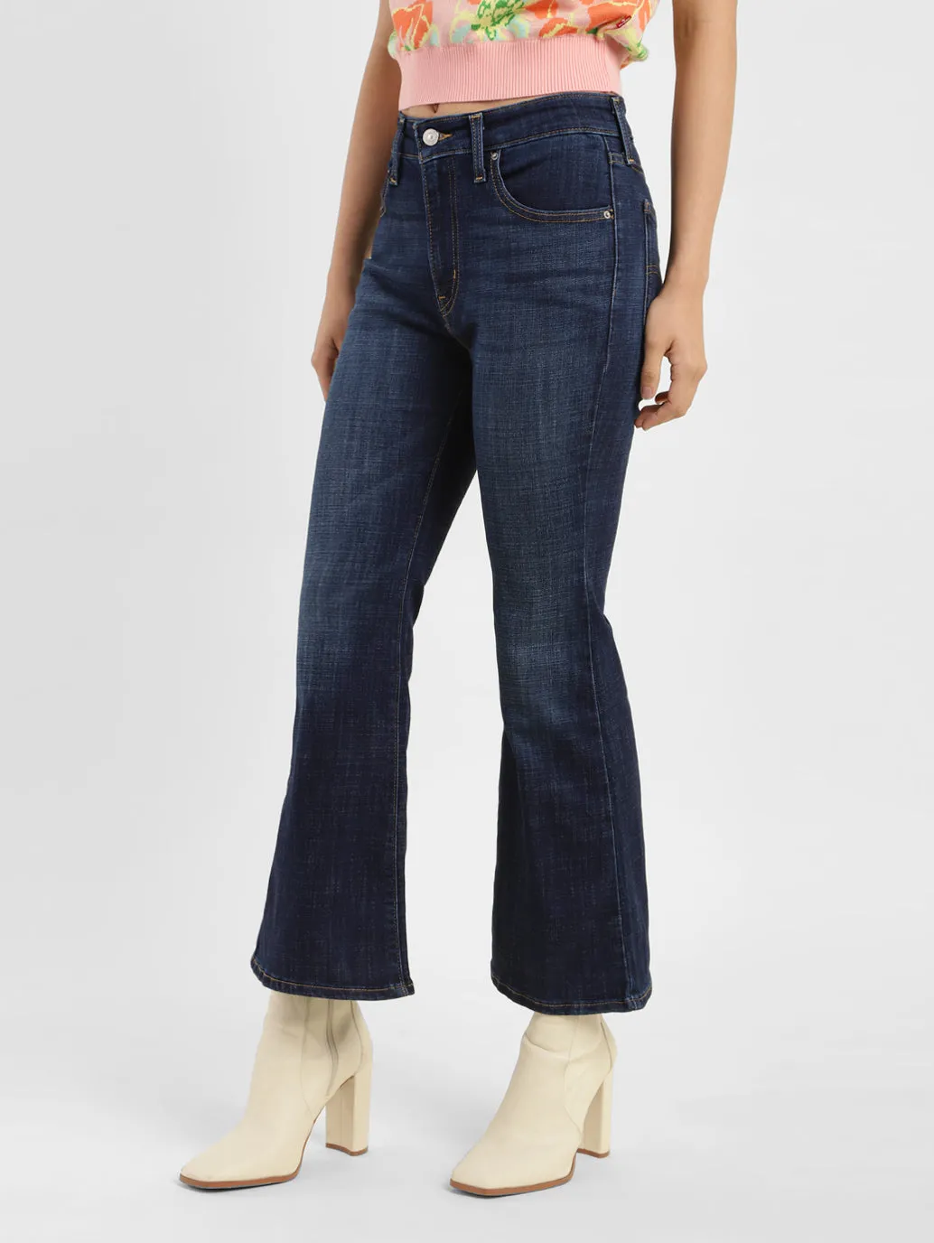 Women's 726 Blue Bootcut Fit Mid Rise Jeans