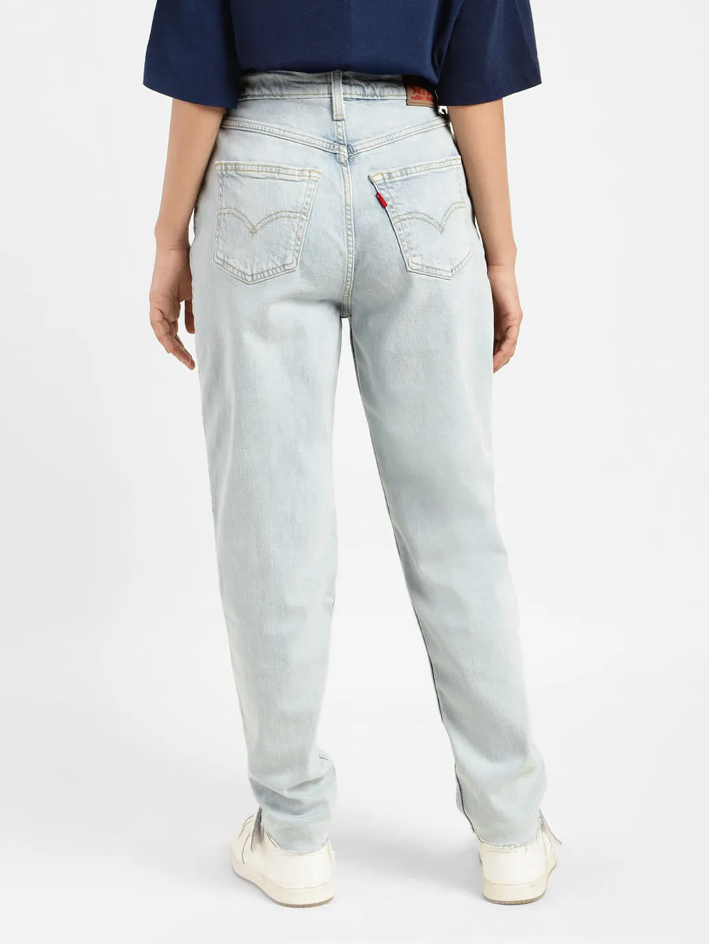 Women's 80s Blue Bootcut Fit Mid Rise Jeans